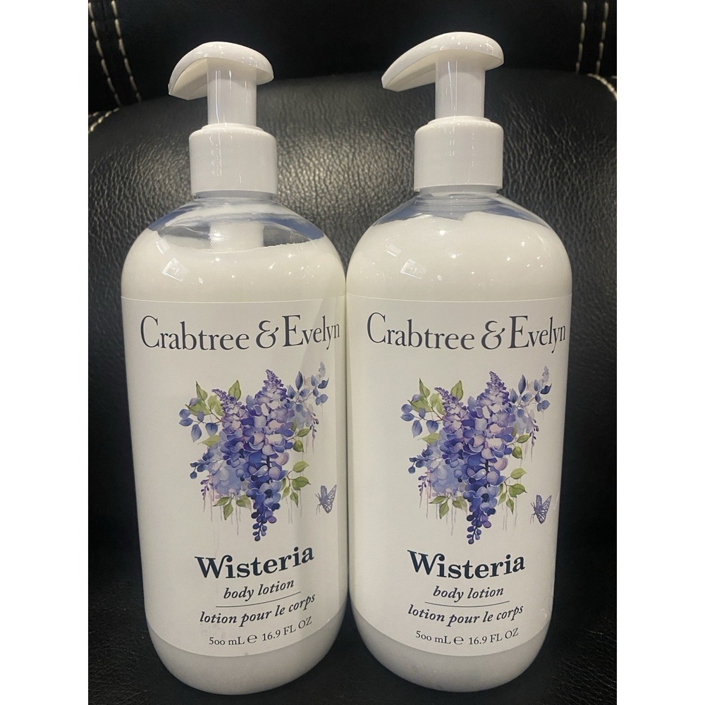 (2-PACK) Crabtree & Evelyn WISTERIA Bath & Shower Gel 16.9oz - MADE IN CANADA